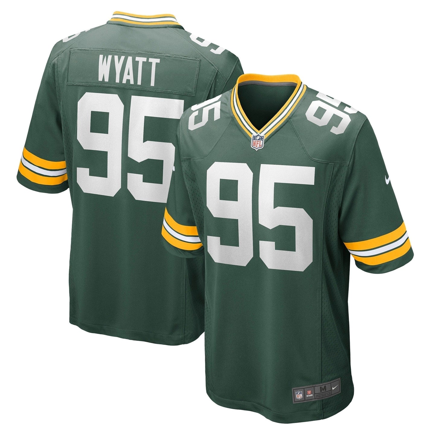 Devonte Wyatt Green Bay Packers Game Jersey - Green football jersey product view 1