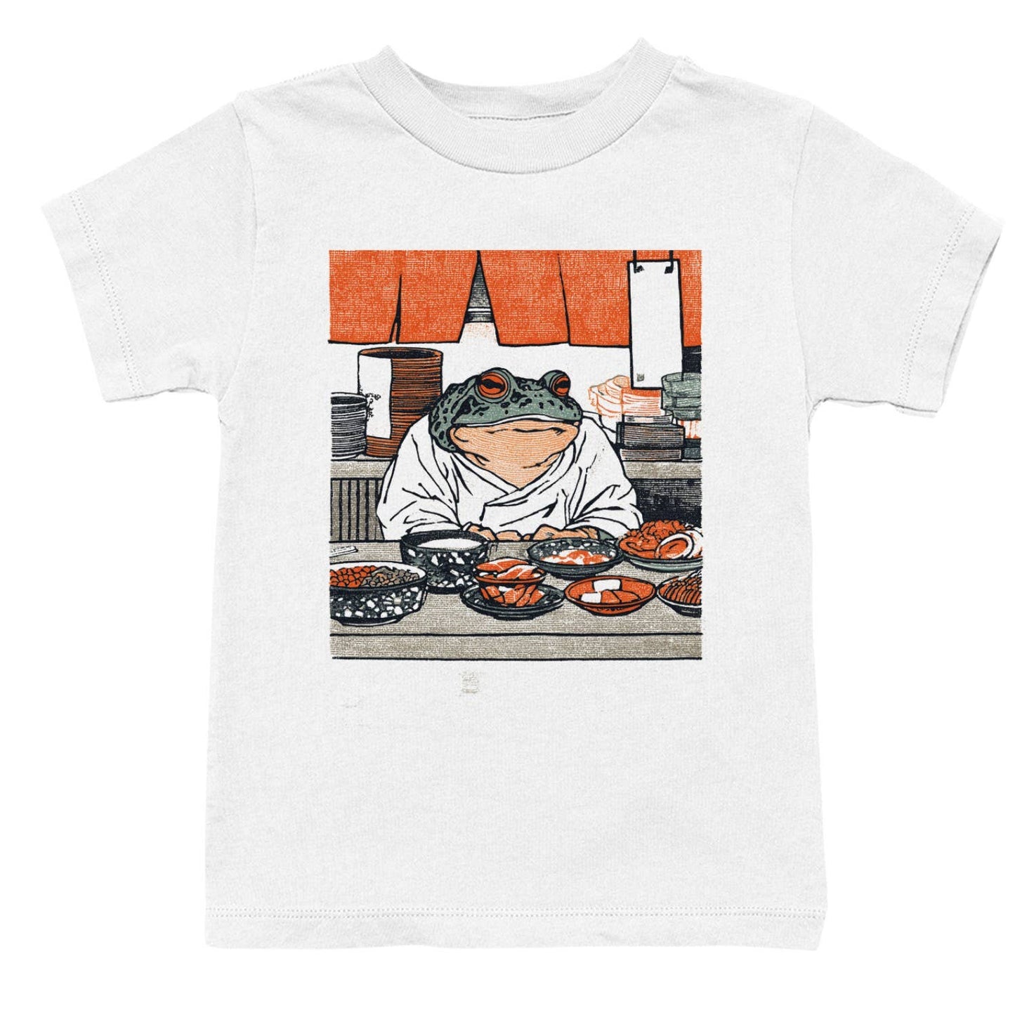 Frog Diner Feast Japanese Vintage Art Youth's T-Shirt Unisex T-shirt, Sweatshirt, Hoodie, Long Sleeve Tee - T-Shirt, Sweatshirt, Hoodie