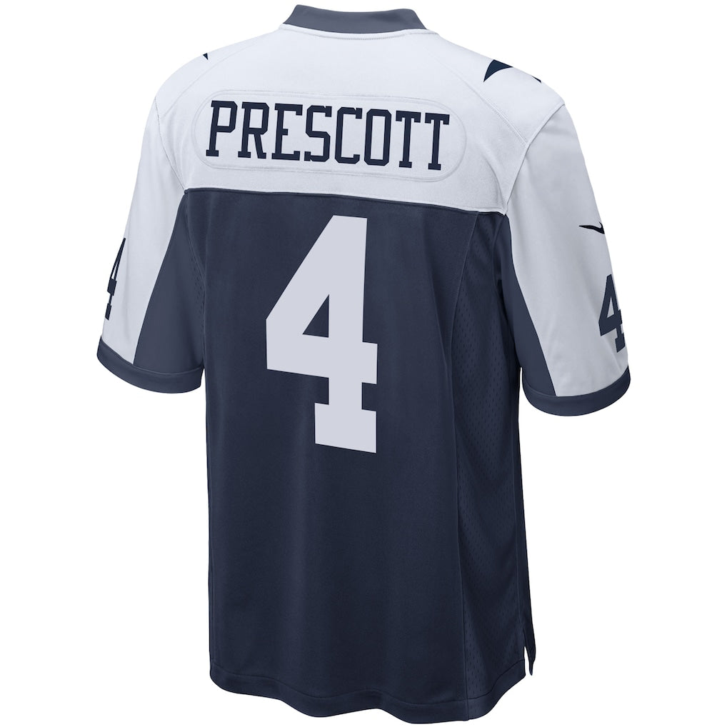 D.Cowboys #4 Dak Prescott Navy Alternate Game Team Jersey football jersey product view 1