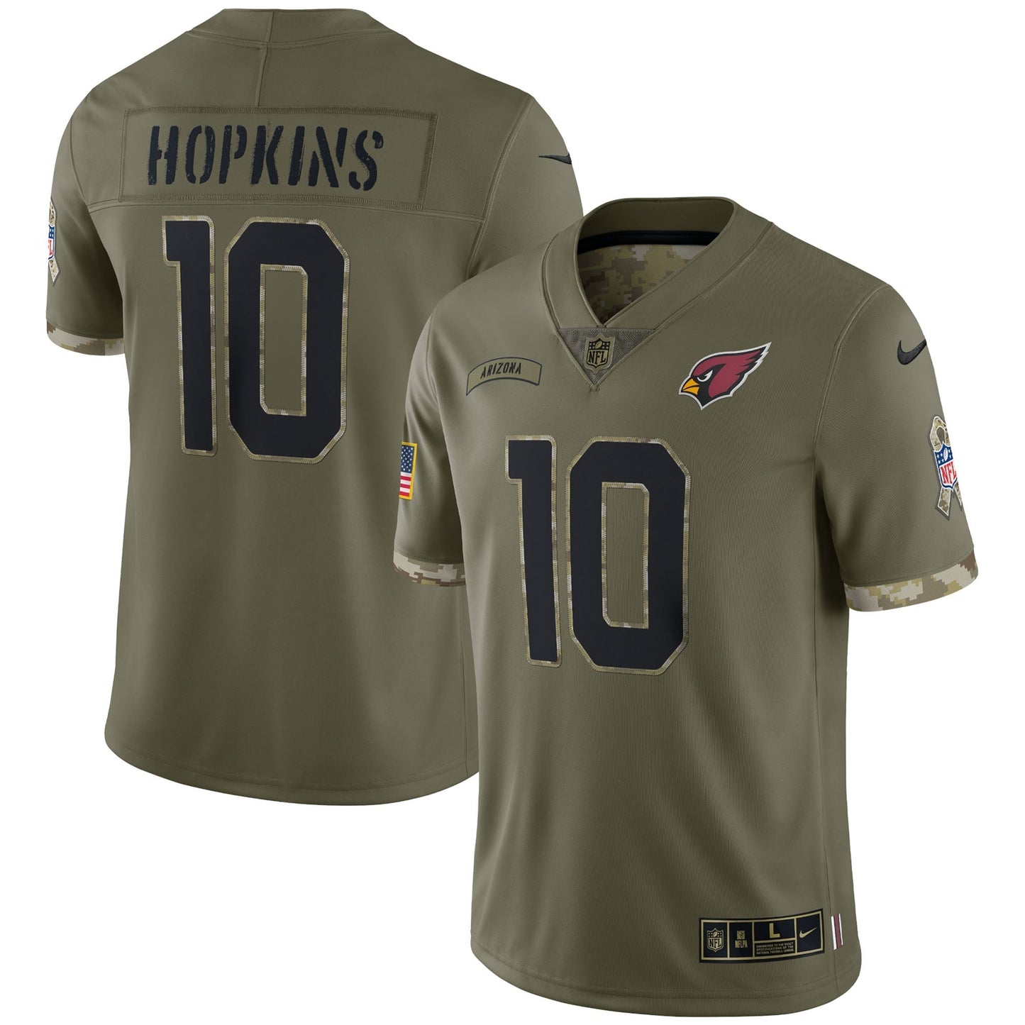 DeAndre Hopkins Arizona Cardinals Salute To Service Limited Jersey - Olive football jersey product view 1