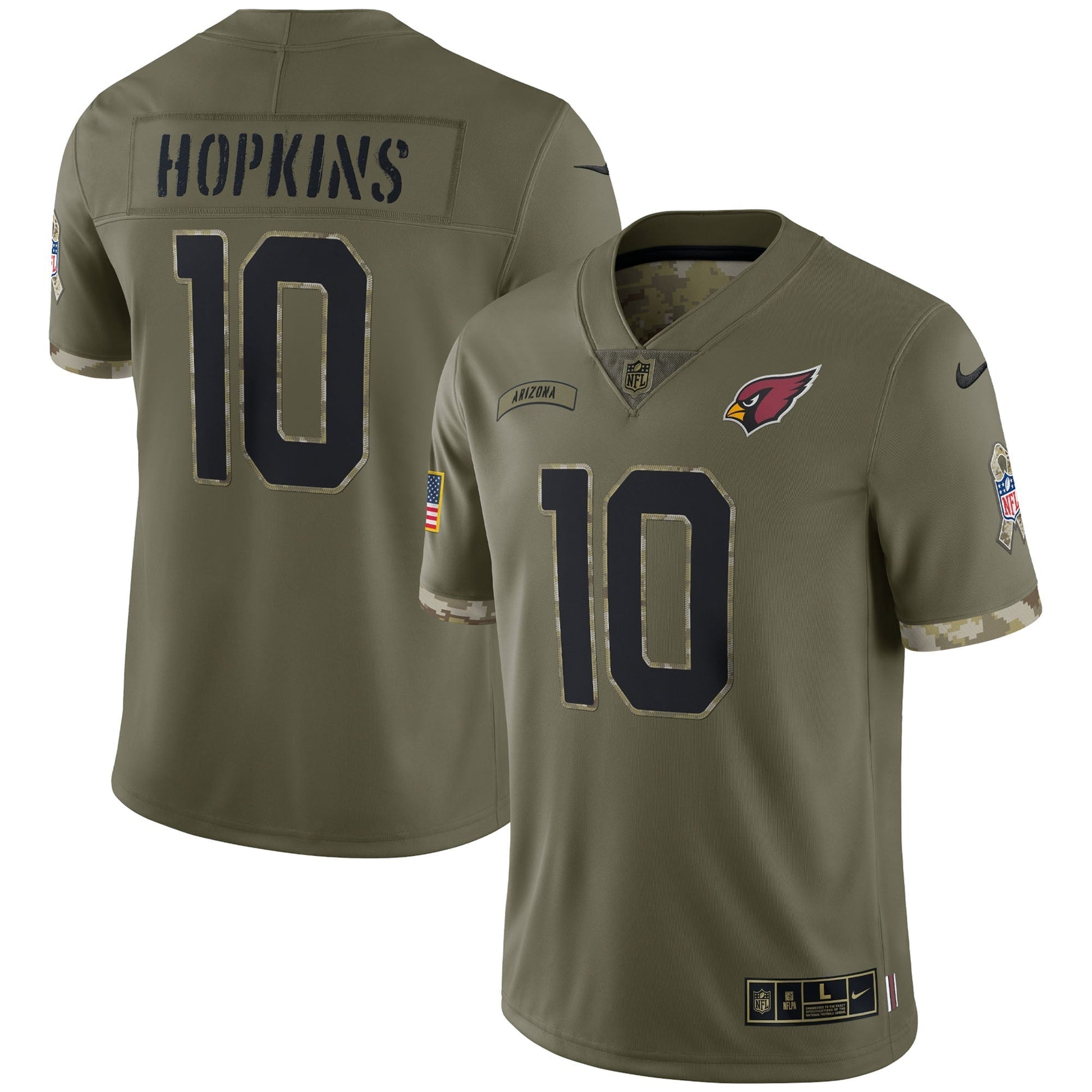DeAndre Hopkins Arizona Cardinals Salute To Service Limited Jersey - Olive football jersey product view 1