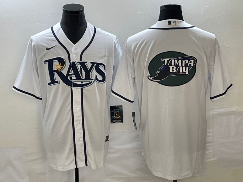 Men's Tampa Bay Rays White Home Replica Team Jersey1 baseball jersey product view 1