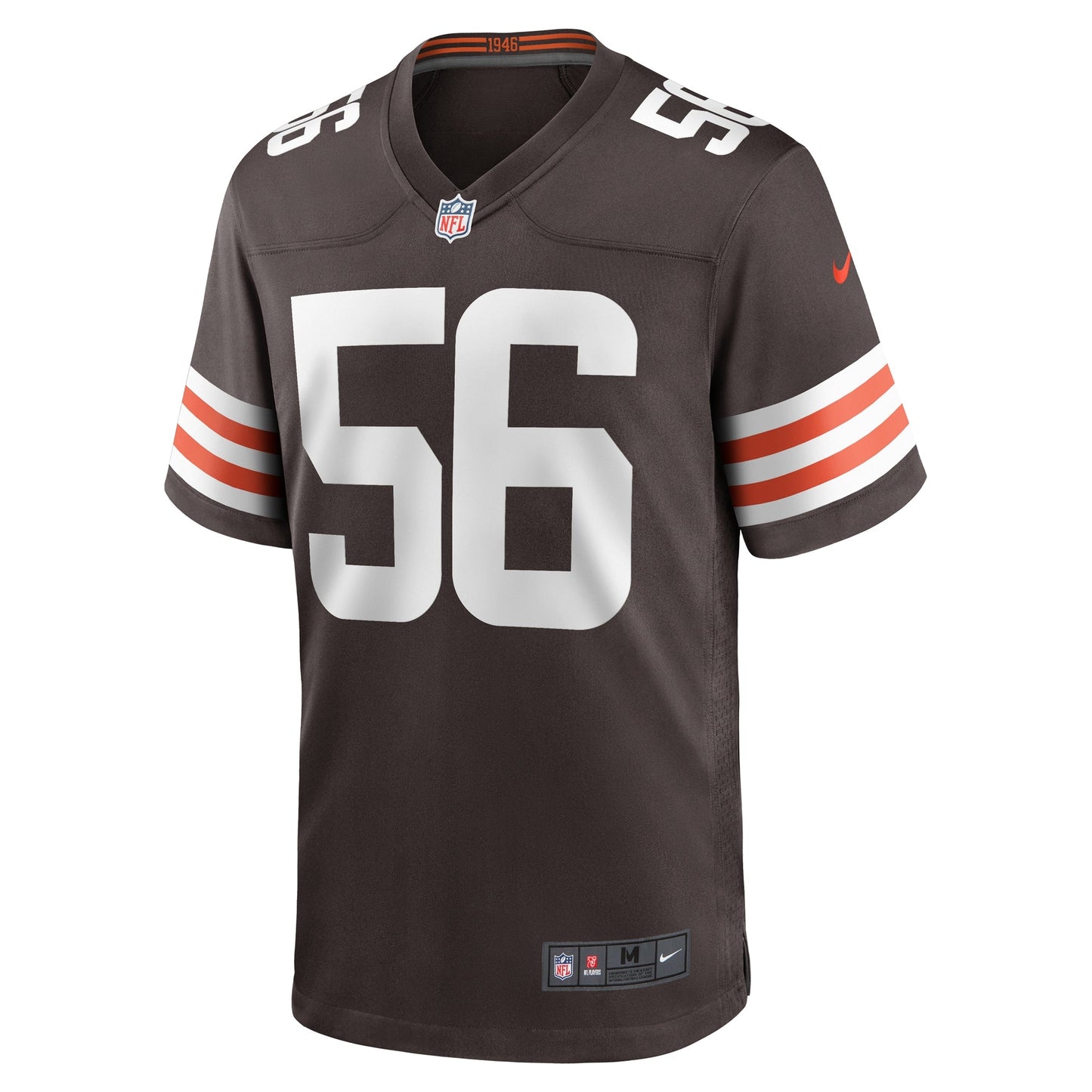 Luke Wypler Cleveland Browns Team Game Jersey - Brown football jersey product view 2