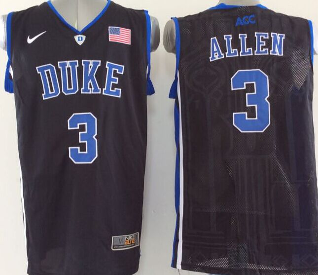 Men's Duke Blue Devils Grayson Allen Black Game Jersey sports jersey product view 1