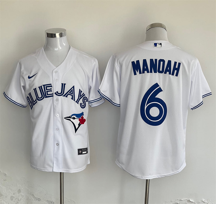 Men's Toronto Blue Jays Alek Manoah White Home Limited Player Jersey baseball jersey product view 1