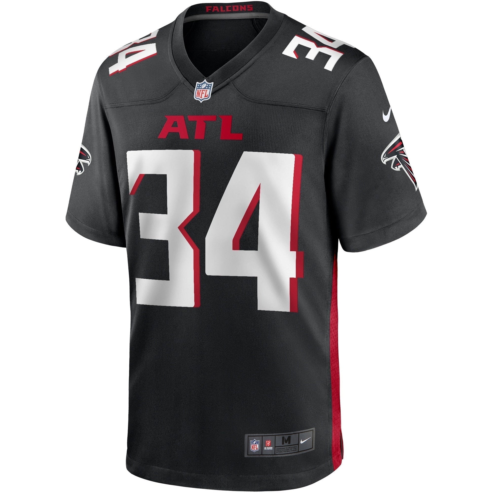 Ray Buchanan Atlanta Falcons Game Retired Jersey - Black football jersey product view 2