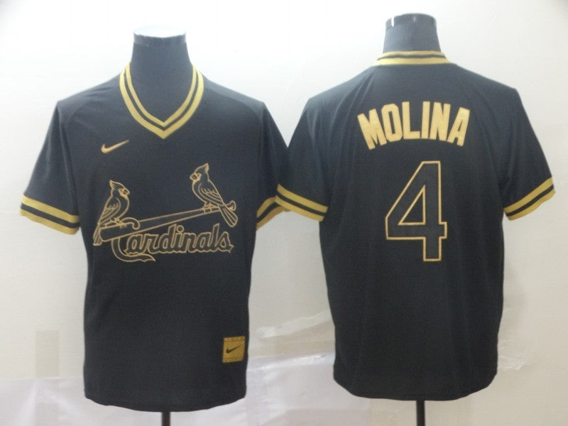 Men's St. Louis Cardinals Yadier Molina Black Replica Player Jersey baseball jersey product view 1