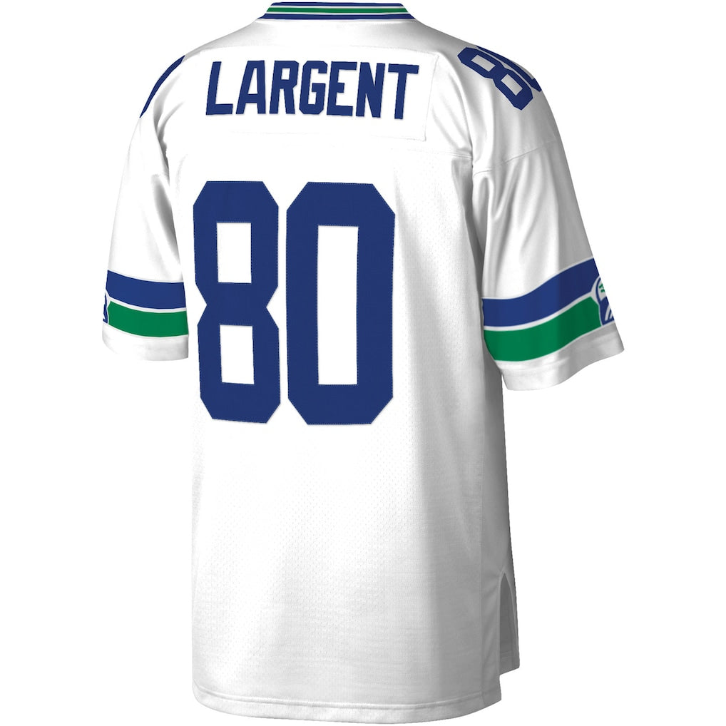 S.Seahawks #80 Steve Largent White Legacy Replica Jersey football jersey product view 1