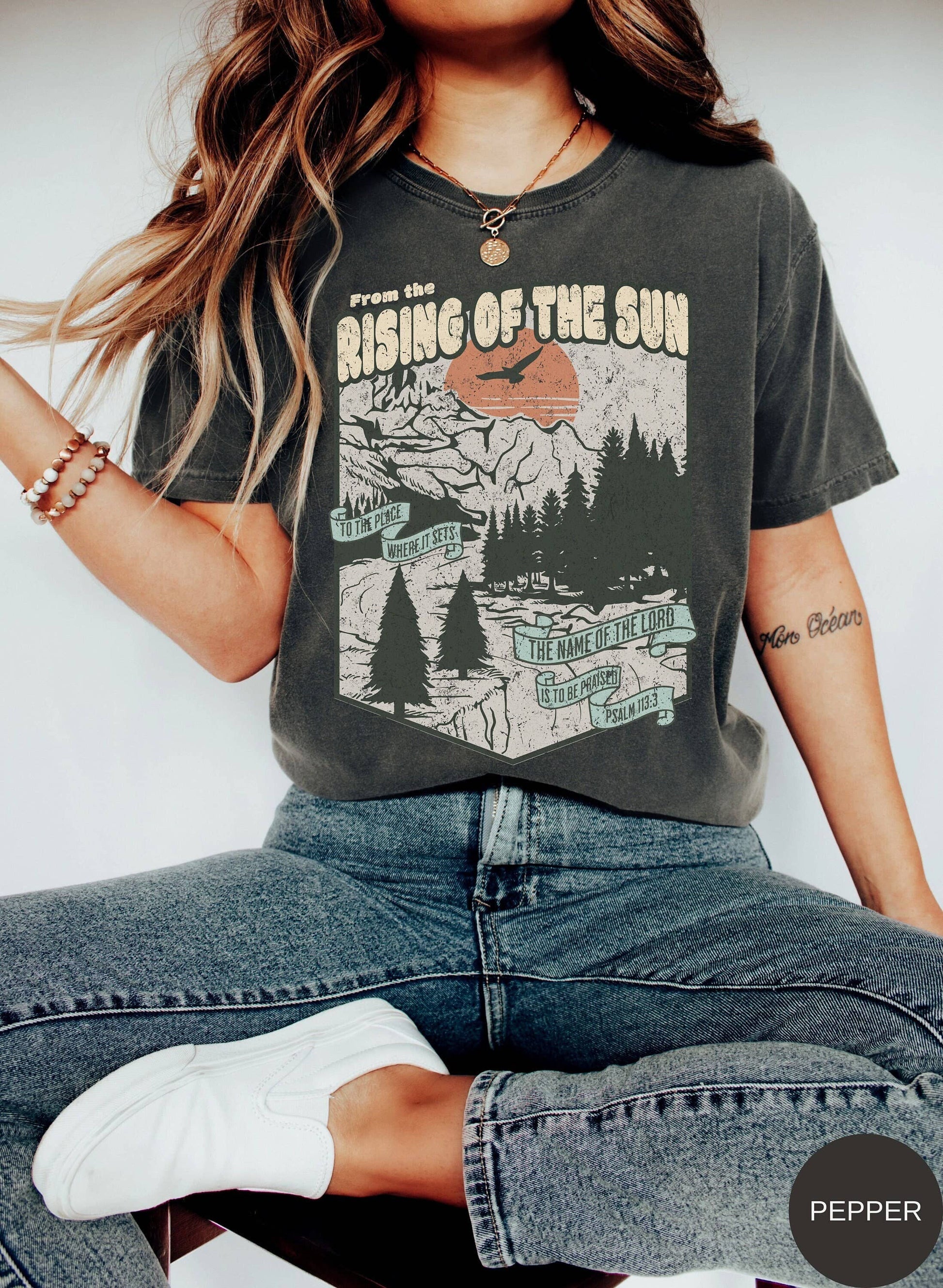 Psalm 113 Christian Tee Cute Retro Faith Gift For Believers Unisex T-shirt, Sweatshirt, Hoodie, Long Sleeve Tee - T-Shirt, Sweatshirt, Hoodie