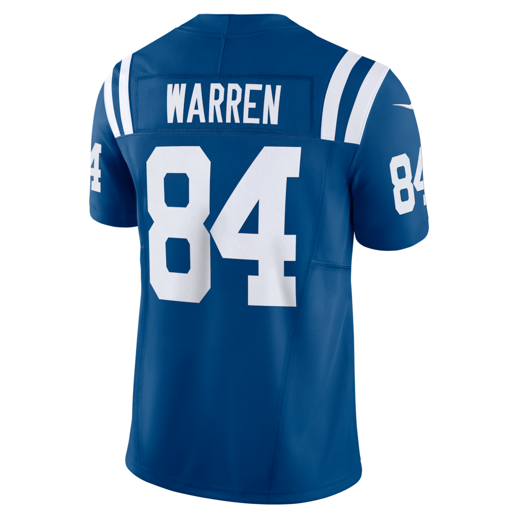 IN.Colts #84 Tyler Warren Heather Royal Team Vapor F.U.S.E. Limited Jersey football jersey product view 1