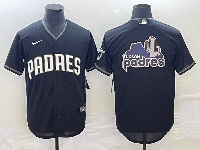 Men's San Diego Padres Black Official Replica Team Jersey baseball jersey product view 1