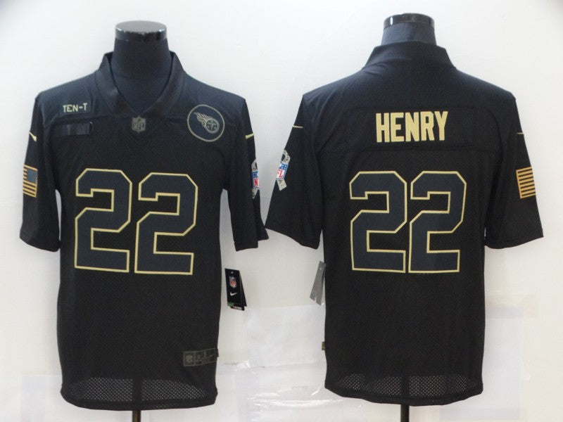 Men's Tennessee Titans Derrick Henry #22 Black Game Player Jersey1 football jersey product view 1