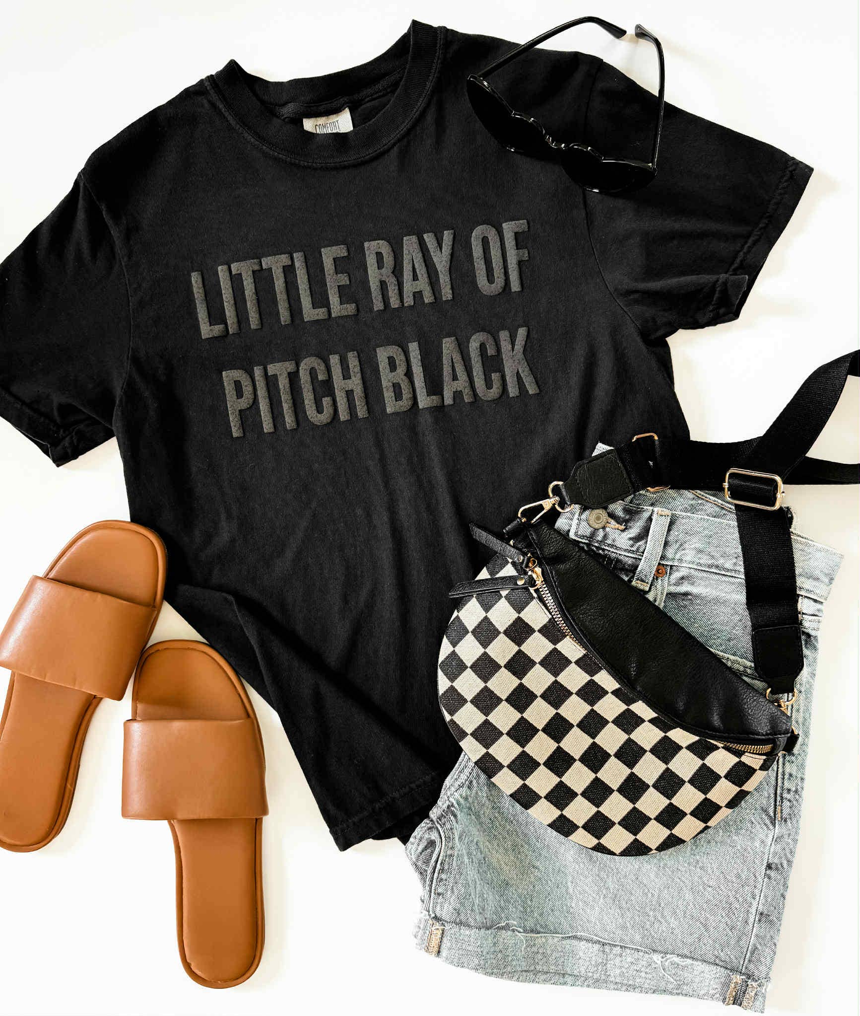 Little Ray of Pitch Black Graphic Tee, Sarcastic Funny Shirt Unisex T-shirt, Sweatshirt, Hoodie, Long Sleeve Tee - T-Shirt, Sweatshirt, Hoodie