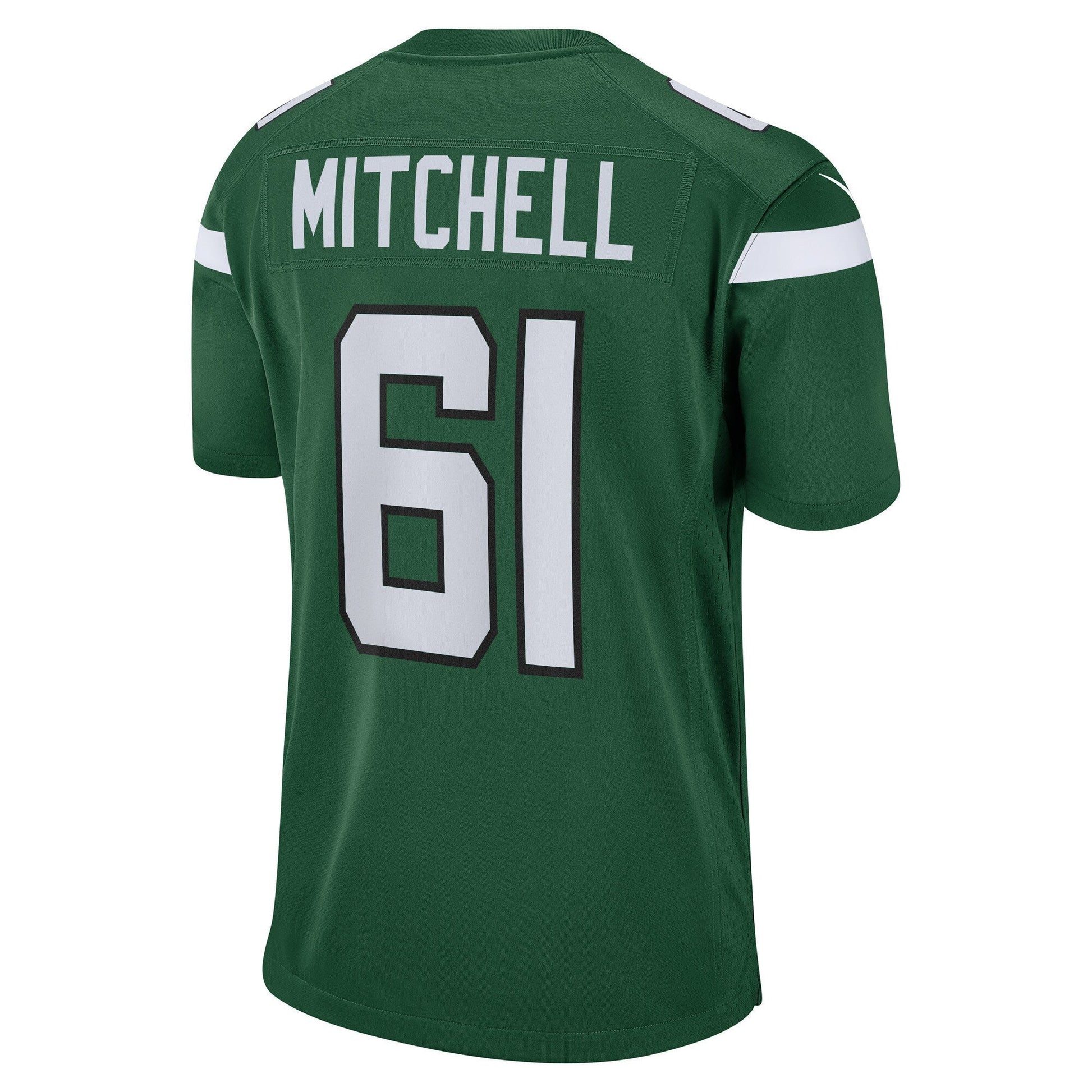 Max Mitchell New York Jets Game Jersey - Gotham Green football jersey product view 3
