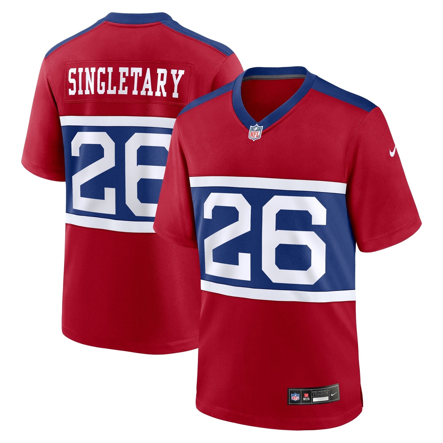 Devin Singletary New York Giants Alternate Game Jersey - Century Red football jersey product view 1