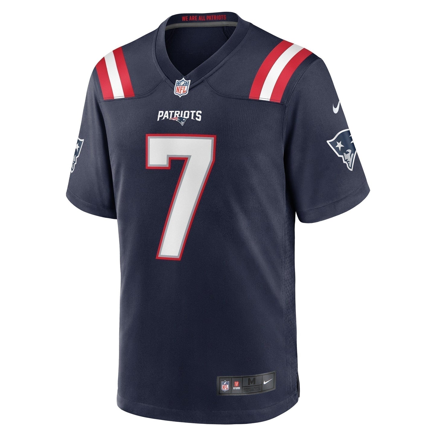 Jacoby Brissett New England Patriots Game Jersey - Navy football jersey product view 2