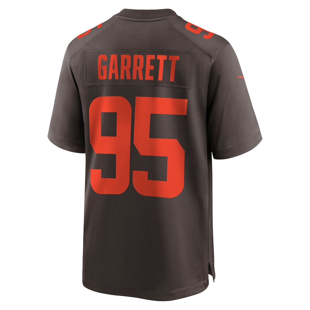 C.Browns #95 Myles Garrett Brown Alpha Dawg Game Jersey football jersey product view 1