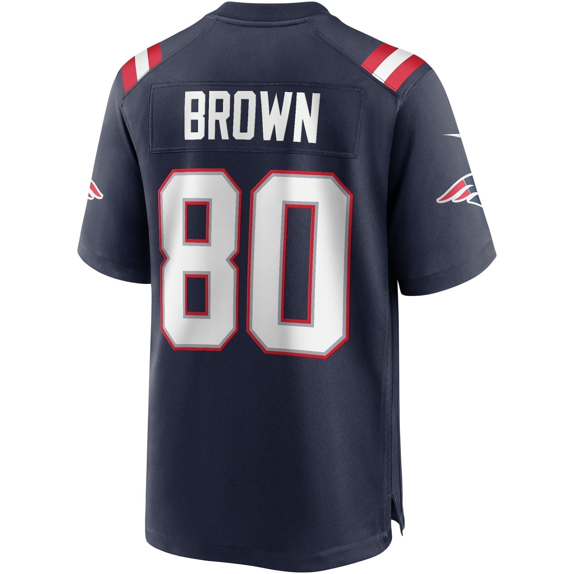 Troy Brown New England Patriots Game Retired Jersey - Navy football jersey product view 3