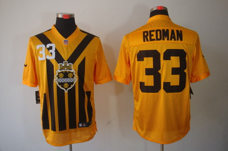Men's Pittsburgh Steelers Isaac Redman #33 Gold Game Jersey1 football jersey product view 1