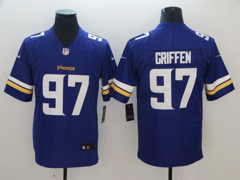 Men's Minnesota Vikings Everson Griffin Purple Game Jersey football jersey product view 1