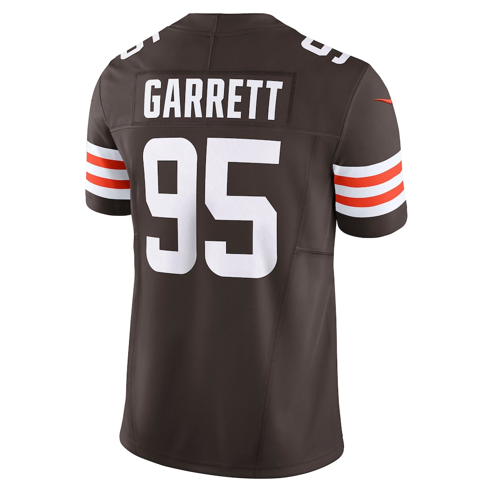C.Browns #95 Myles Garrett Brown Team Vapor F.U.S.E. Limited Jersey football jersey product view 1