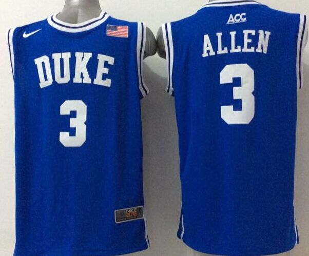 Men's Duke Blue Devils Grayson Allen #3 Blue Game Jersey sports jersey product view 1