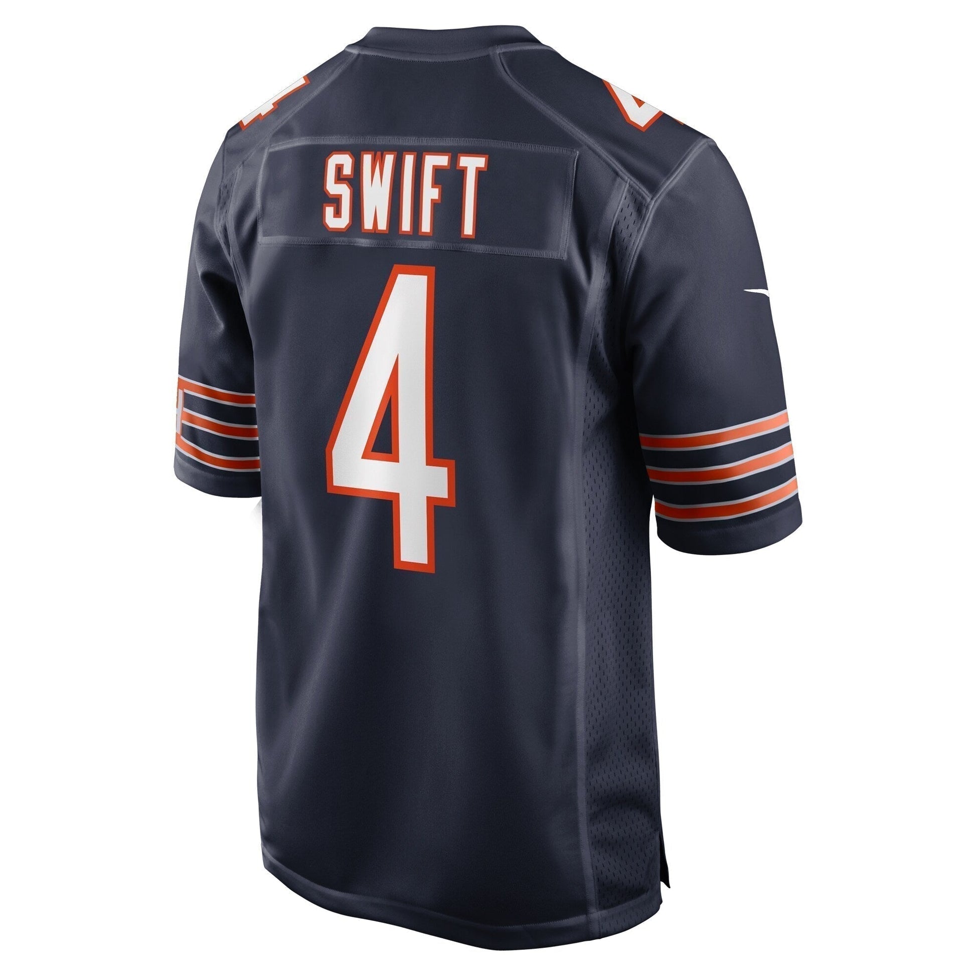 D'Andre Swift Chicago Bears Game Jersey - Navy football jersey product view 3