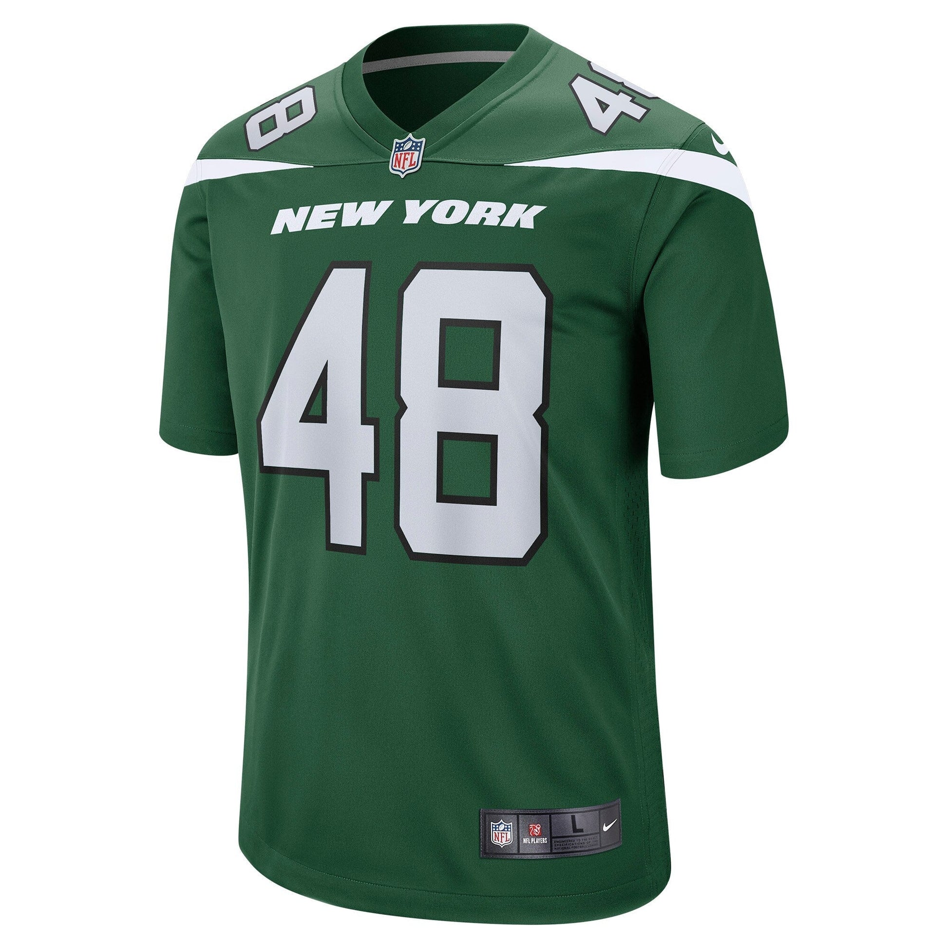 Nick Bawden New York Jets Game Jersey - Gotham Green football jersey product view 2