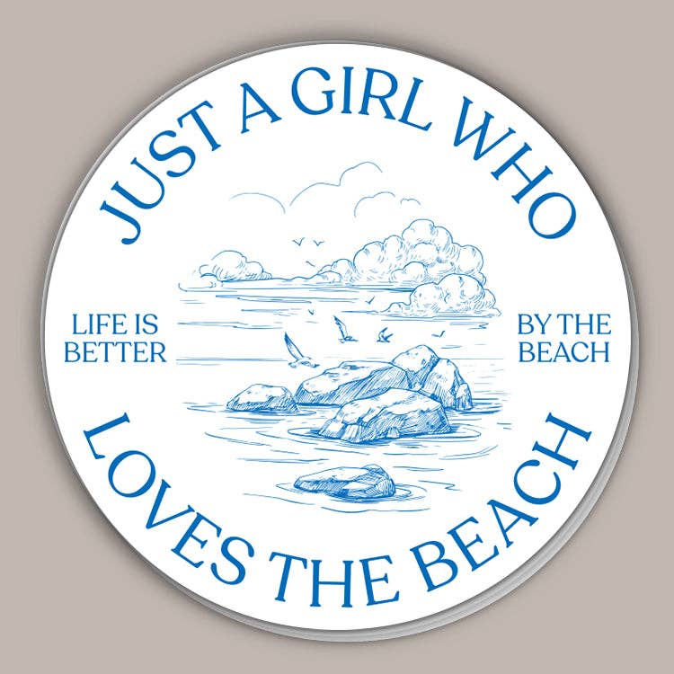 Just A Girl Who Loves the Beach (Decal) Unisex T-shirt, Sweatshirt, Hoodie, Long Sleeve Tee - T-Shirt, Sweatshirt, Hoodie