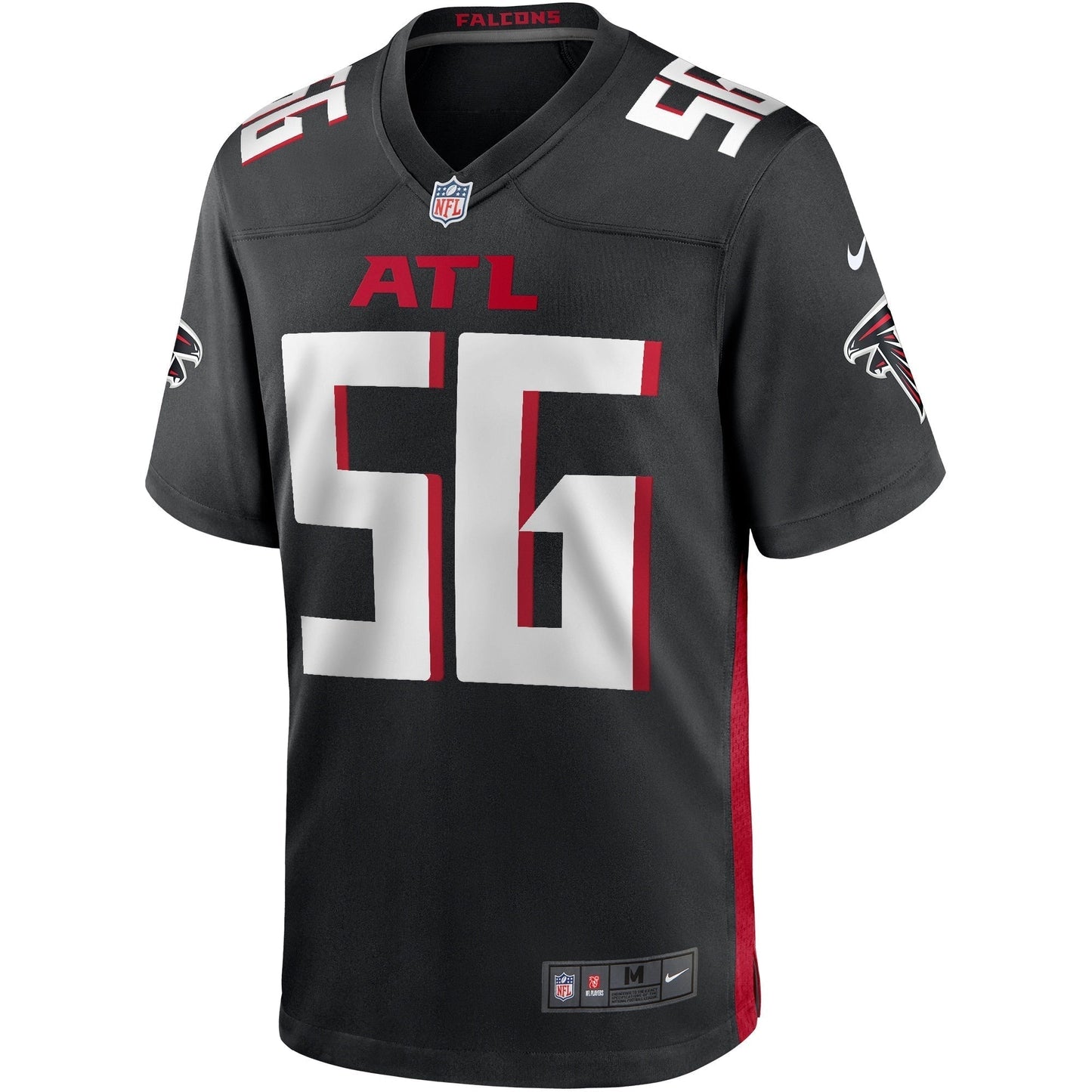 Keith Brooking Atlanta Falcons Game Retired Jersey - Black football jersey product view 2