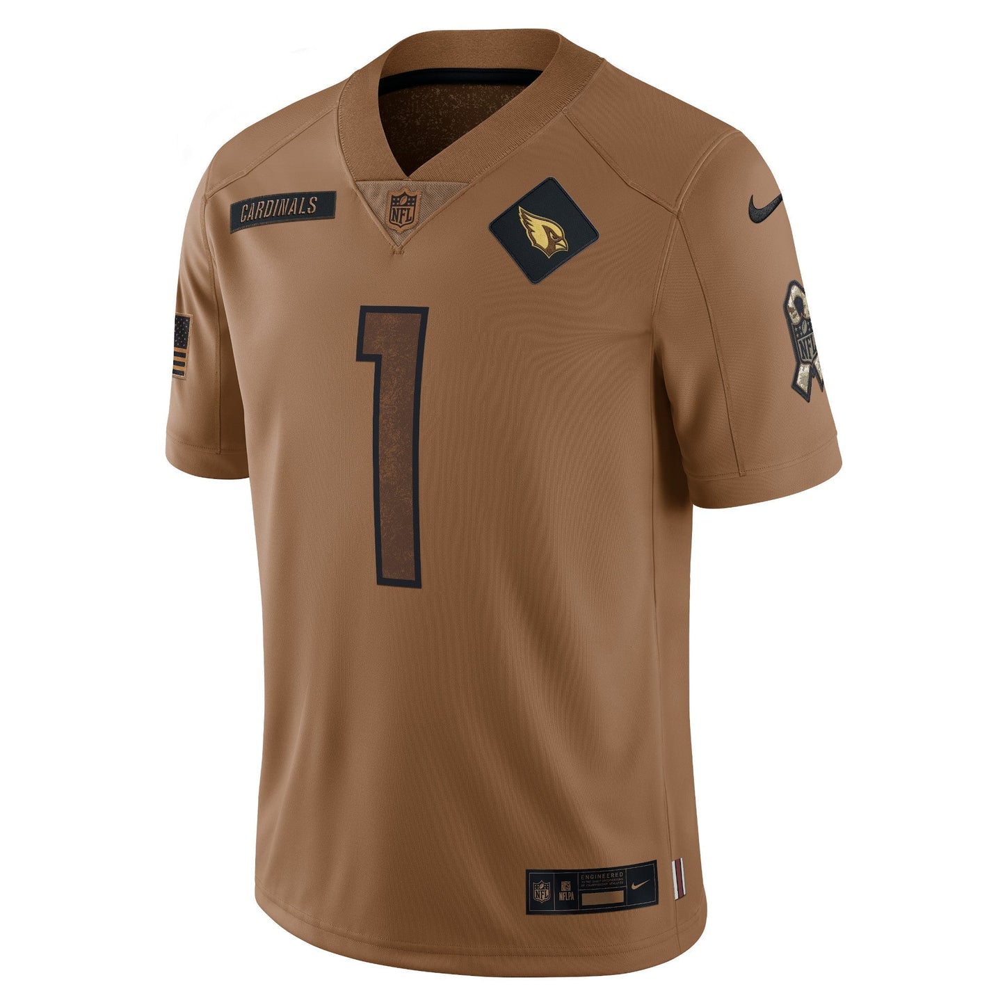 Kyler Murray Arizona Cardinals Salute To Service Limited Jersey - Brown football jersey product view 2