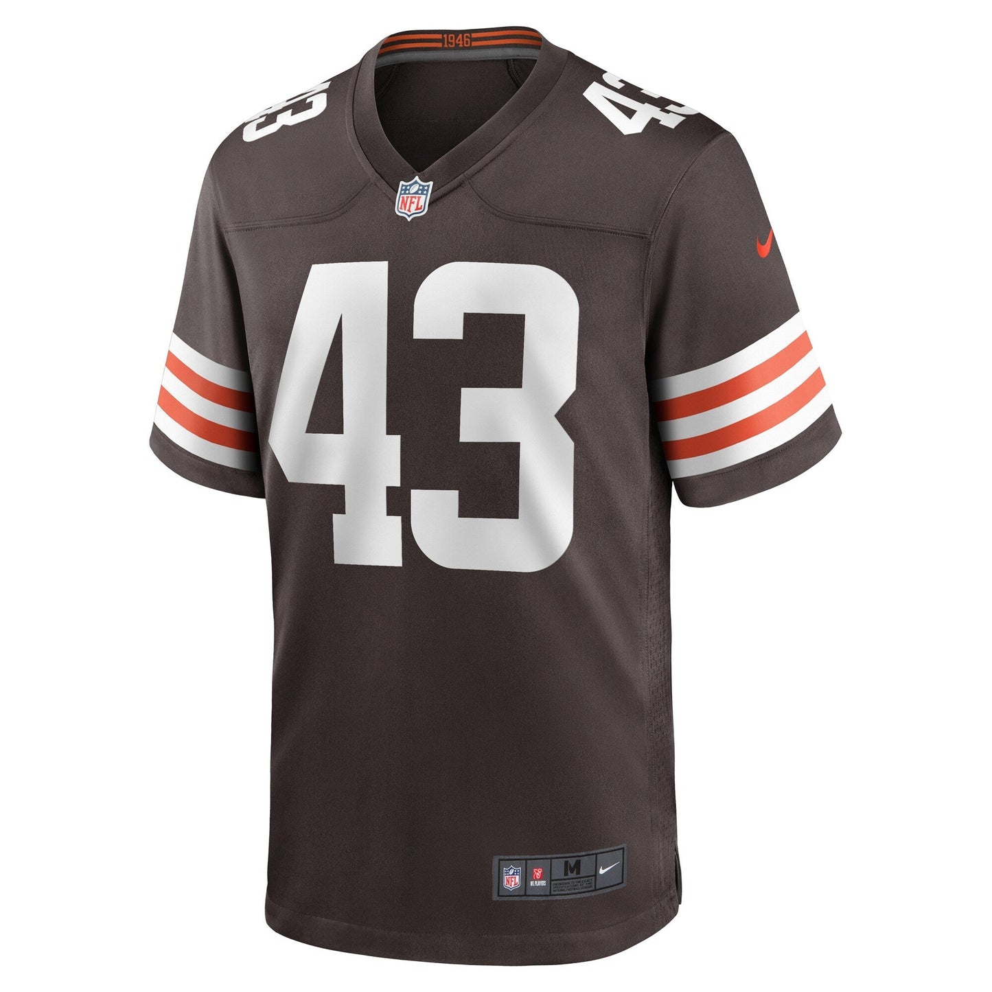 Mohamoud Diabate Cleveland Browns Team Game Jersey - Brown football jersey product view 2
