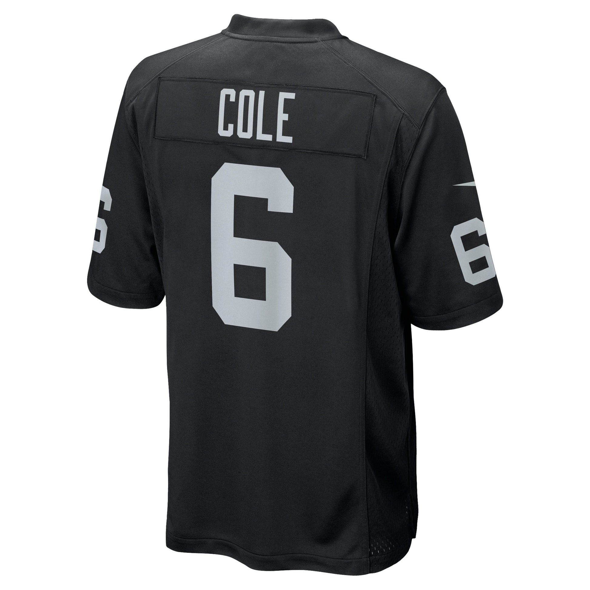 AJ Cole Las Vegas Raiders Game Jersey - Black football jersey product view 3