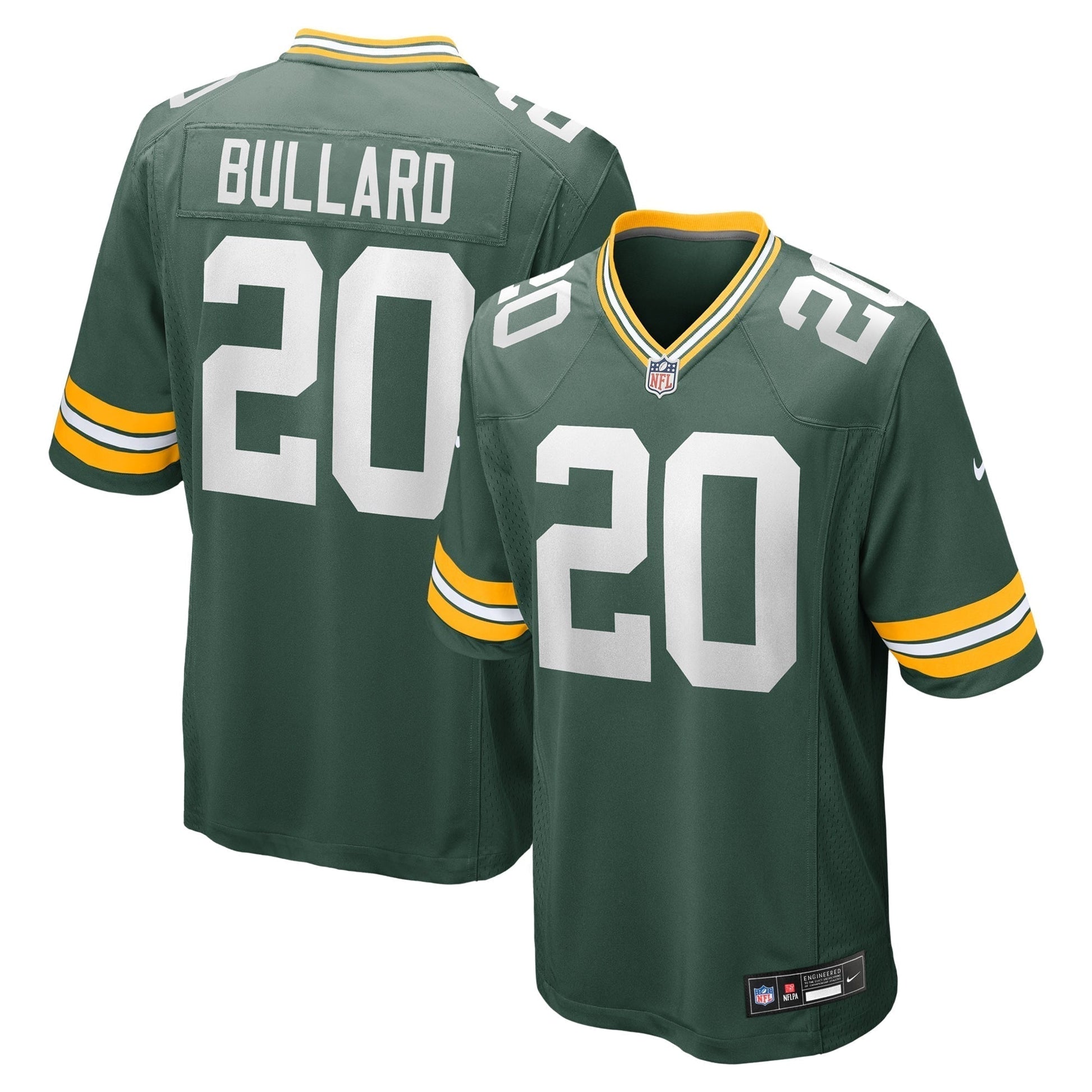 Javon Bullard Green Bay Packers Game Jersey - Green football jersey product view 1