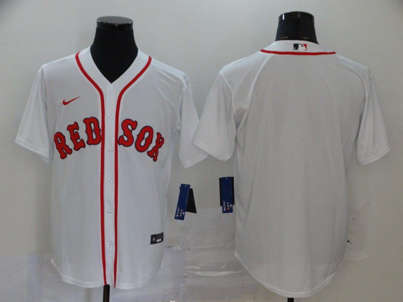 Men's Boston Red Sox White Home Replica Team Blank Jersey baseball jersey product view 1
