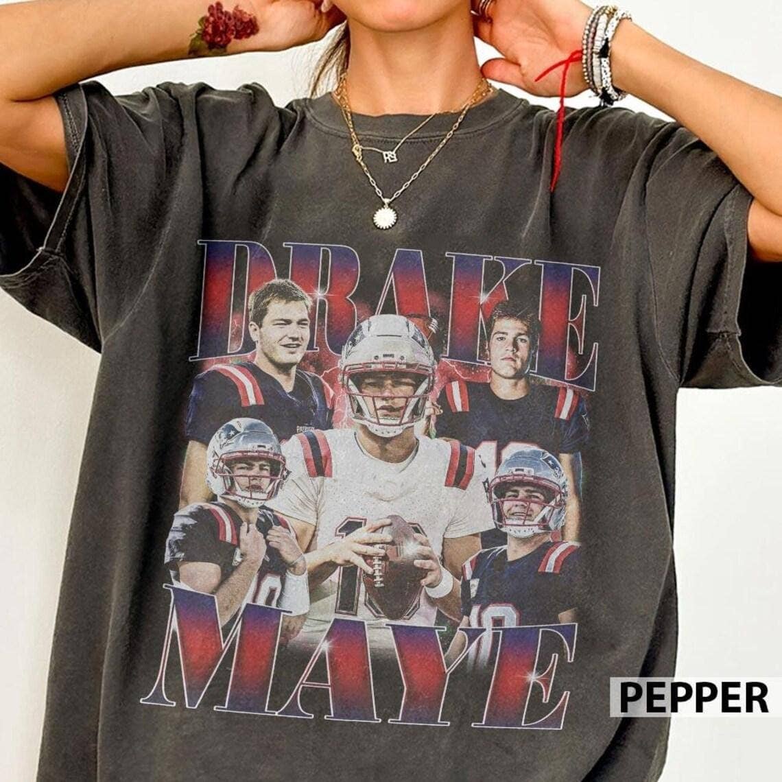 Vintage Maye 10 New England Football Game Day Tee Unisex T-shirt, Sweatshirt, Hoodie, Long Sleeve Tee - T-Shirt, Sweatshirt, Hoodie