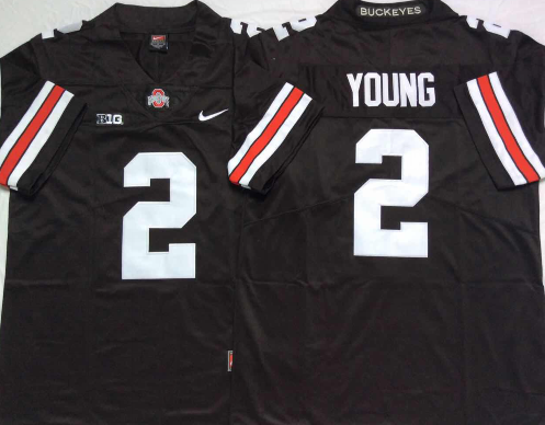 Men's Ohio State Buckeyes Chase Young #2 Black Player Game Jersey sports jersey product view 1