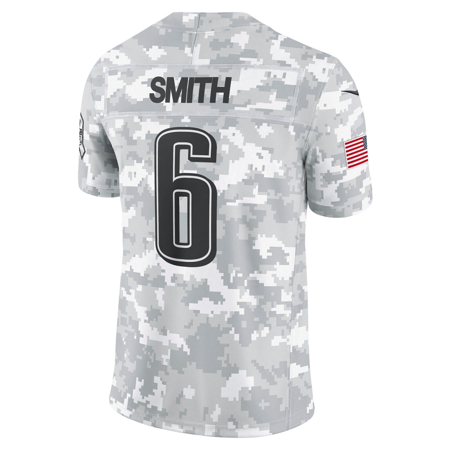 DeVonta Smith Philadelphia Eagles 2024 Salute to Service Limited Jersey - Arctic Camo football jersey product view 3