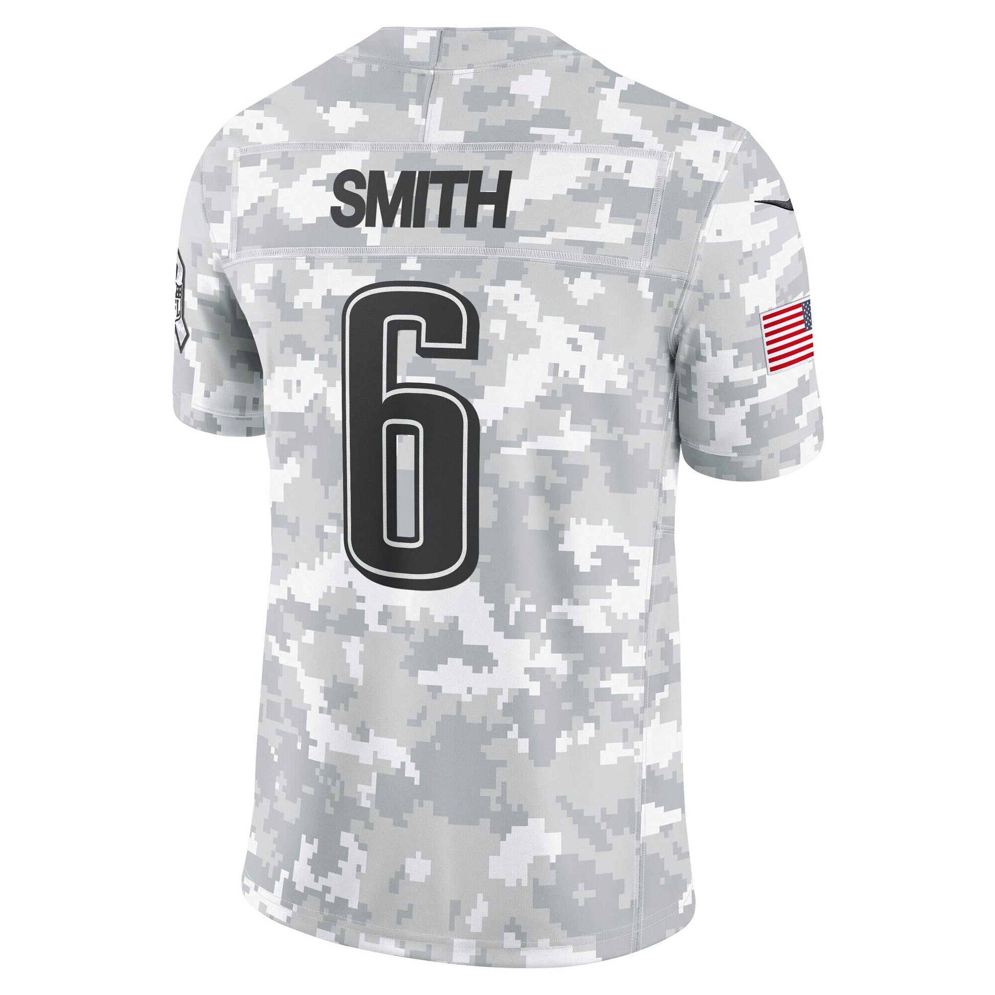 DeVonta Smith Philadelphia Eagles 2024 Salute to Service Limited Jersey - Arctic Camo football jersey product view 3