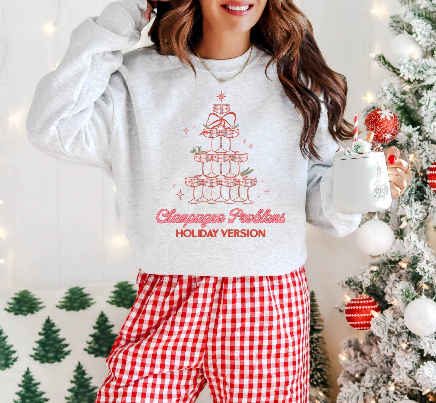 Christmas Sweatshirt, Christmas Apparel, Champagne Unisex T-shirt, Sweatshirt, Hoodie, Long Sleeve Tee - T-Shirt, Sweatshirt, Hoodie