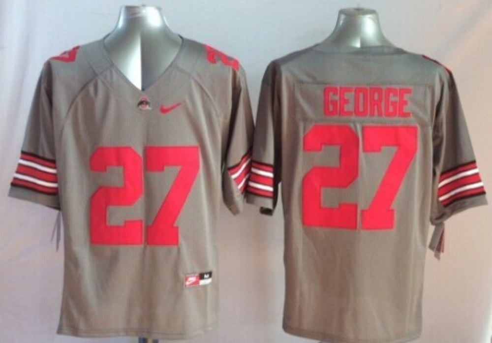 Men's Ohio State Buckeyes Eddie George Gray Player Game Jersey sports jersey product view 1