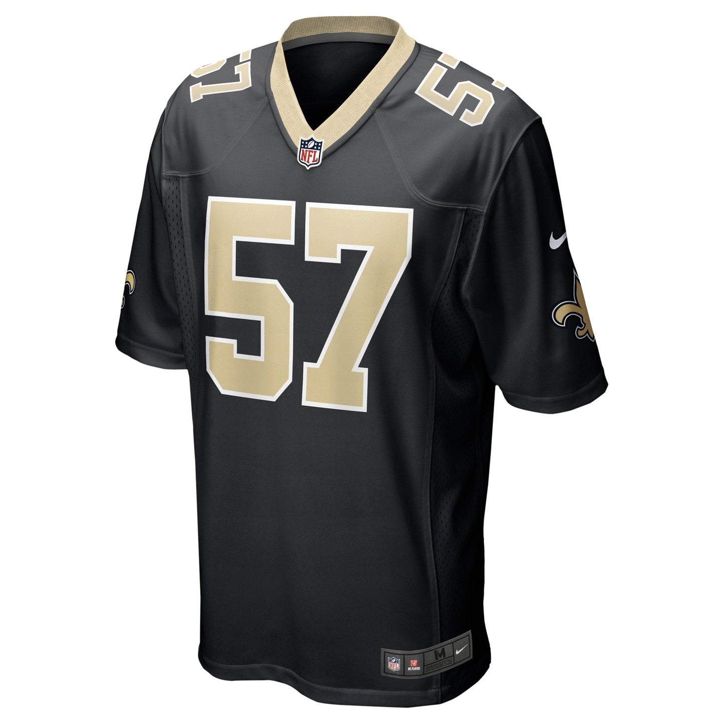Christian Ringo New Orleans Saints Game Jersey - Black football jersey product view 2