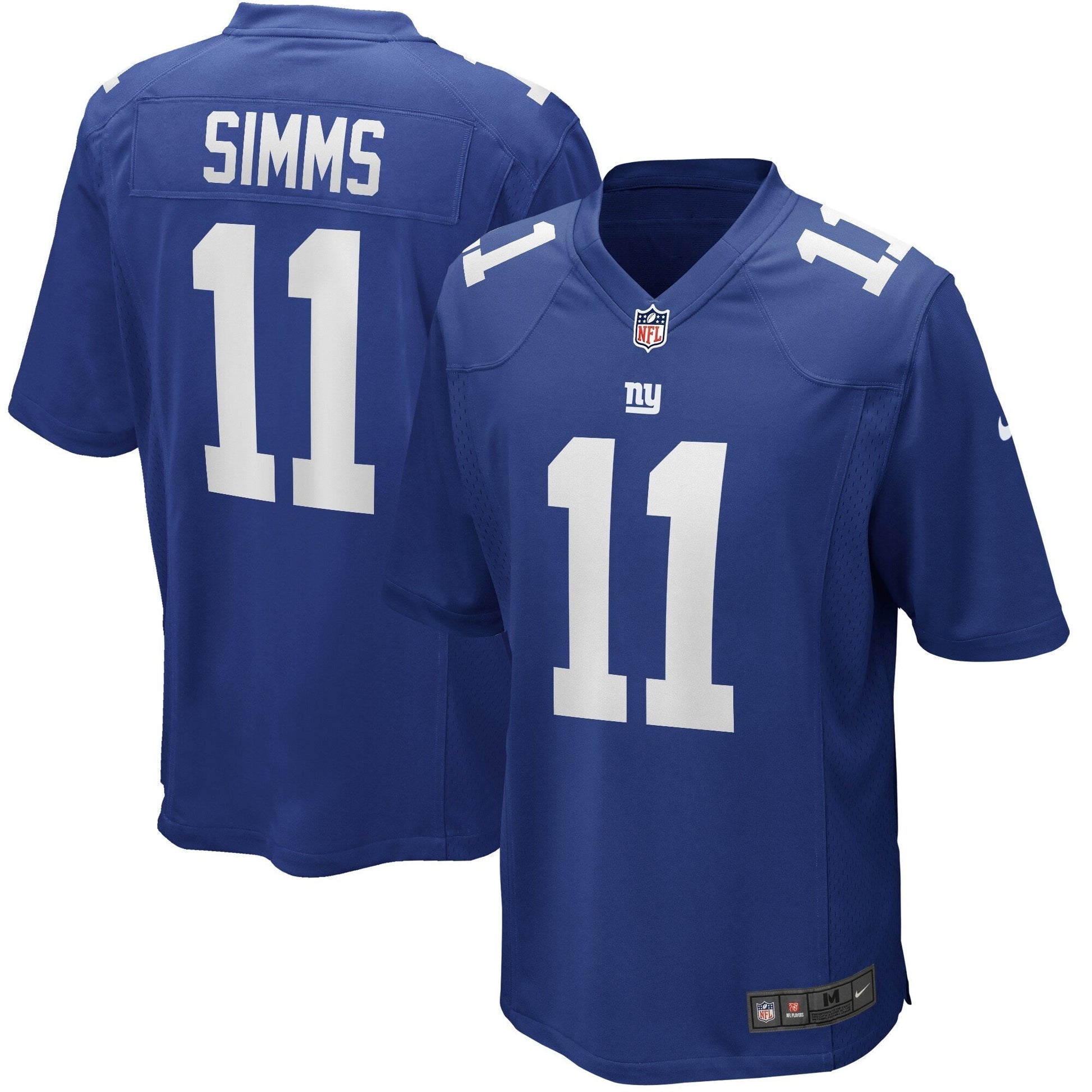 Phil Simms New York Giants Game Retired Jersey - Royal football jersey product view 1