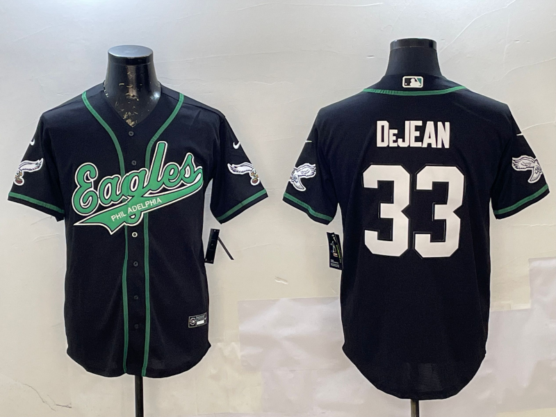 Men's Philadelphia Eagles Cooper DeJean Black Player Jersey football jersey product view 1