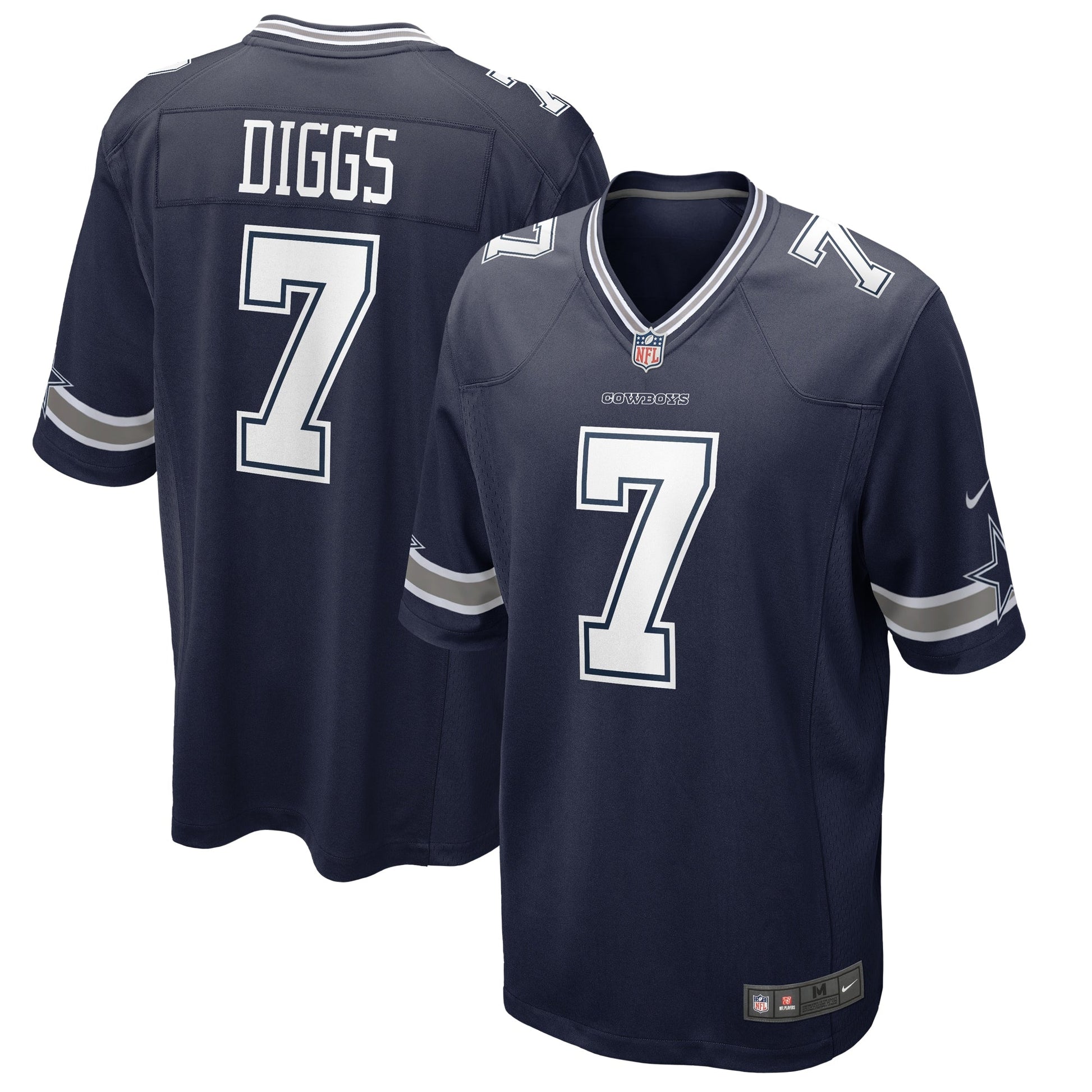 Trevon Diggs Dallas Cowboys Game Jersey - Navy football jersey product view 1