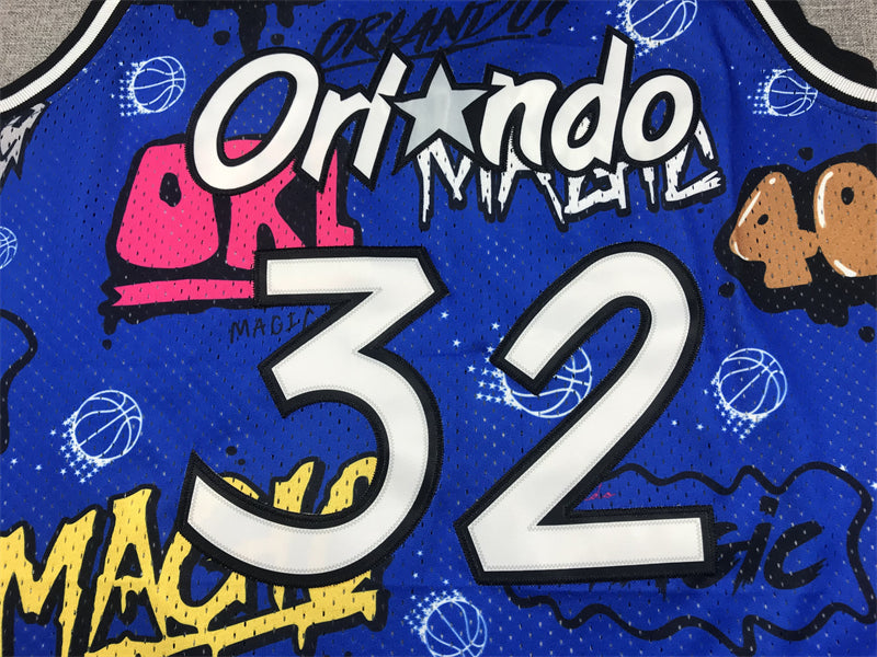 Magic #32 Graffiti Jersey basketball jersey product view 3