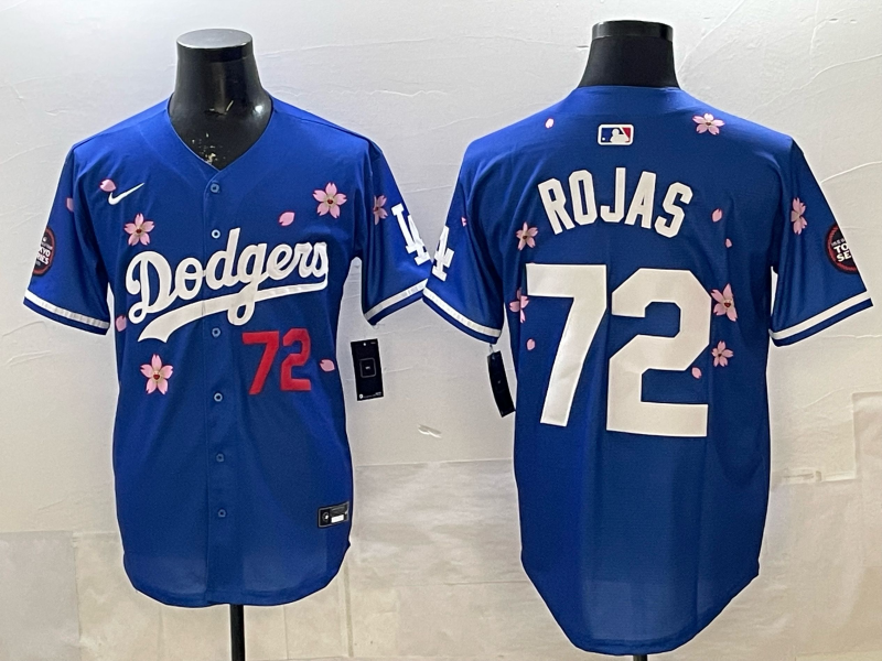 Men's Los Angeles Dodgers Manny Rojas Royal Replica Player Jersey baseball jersey product view 1