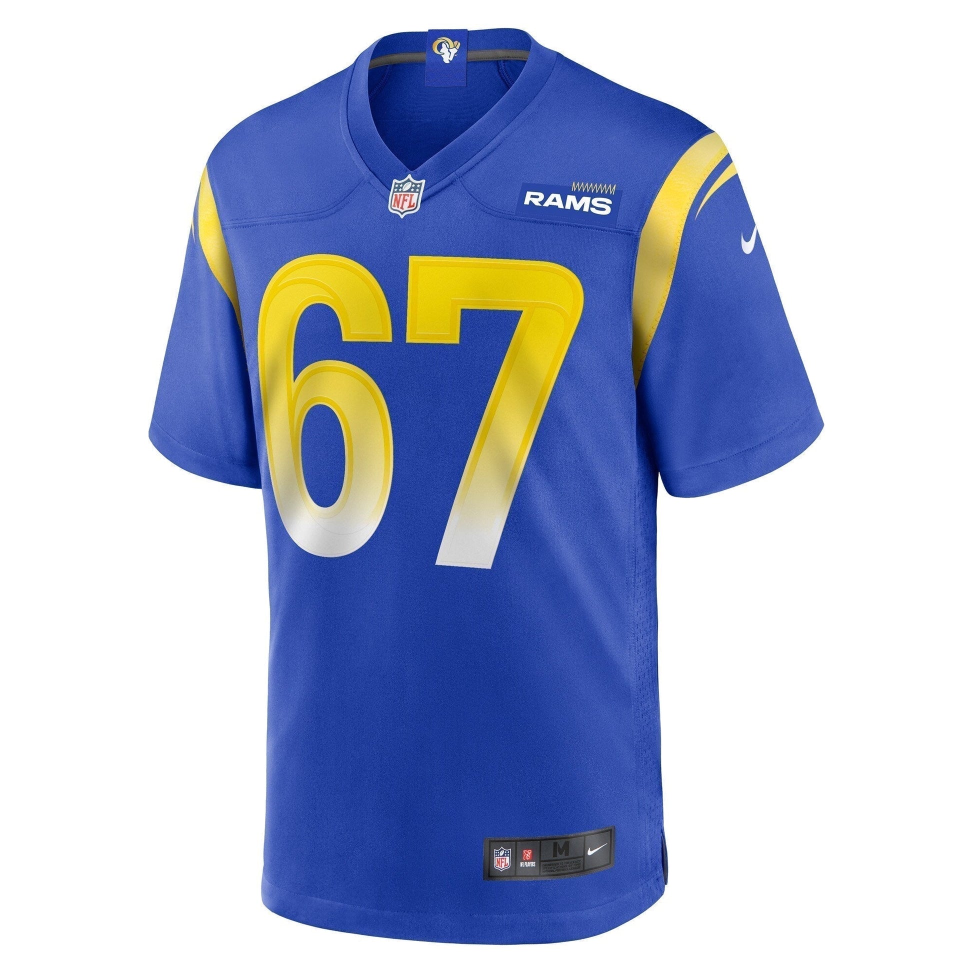 Justin Dedich Los Angeles Rams Game Jersey - Royal football jersey product view 2