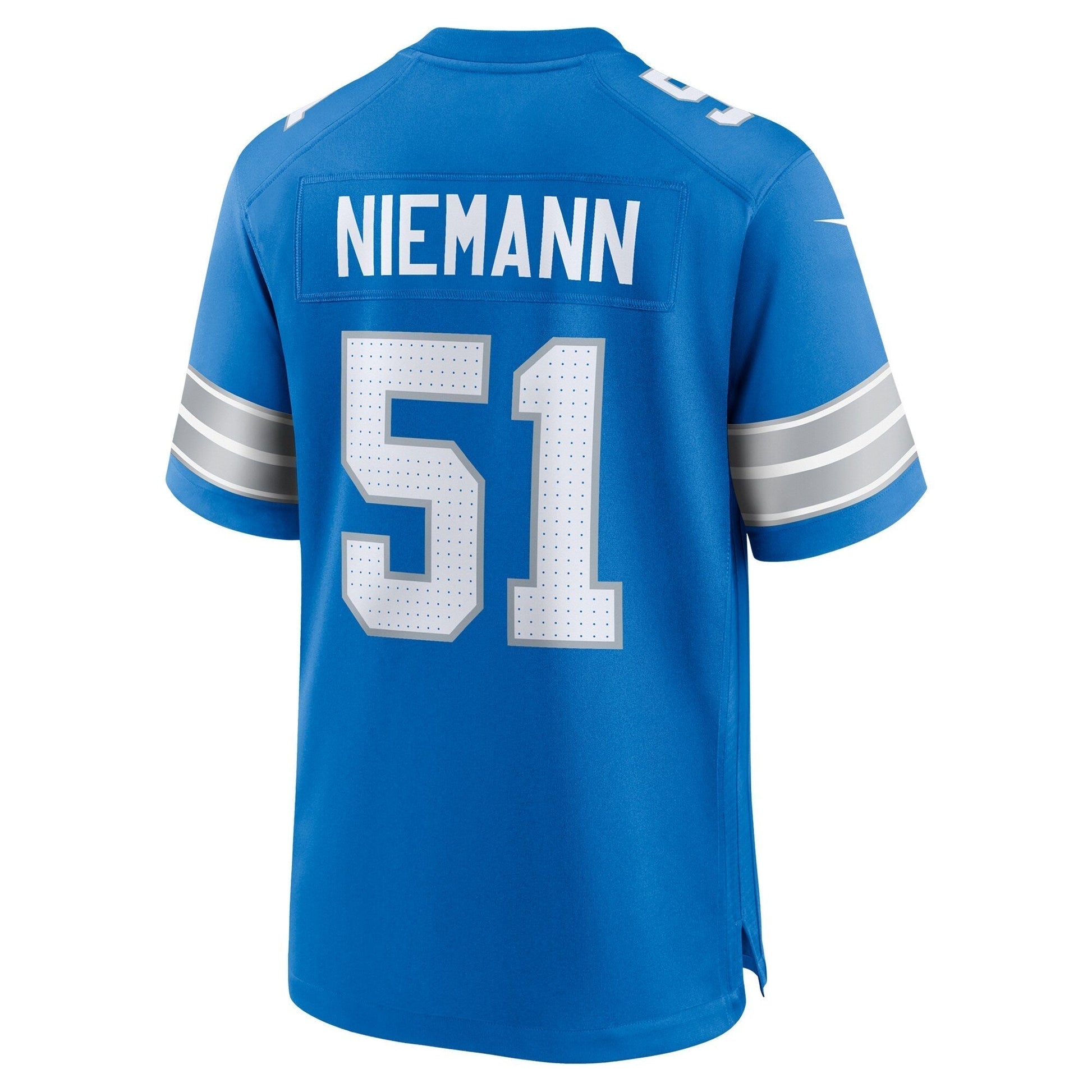 Ben Niemann Detroit Lions Team Game Jersey - Blue football jersey product view 3