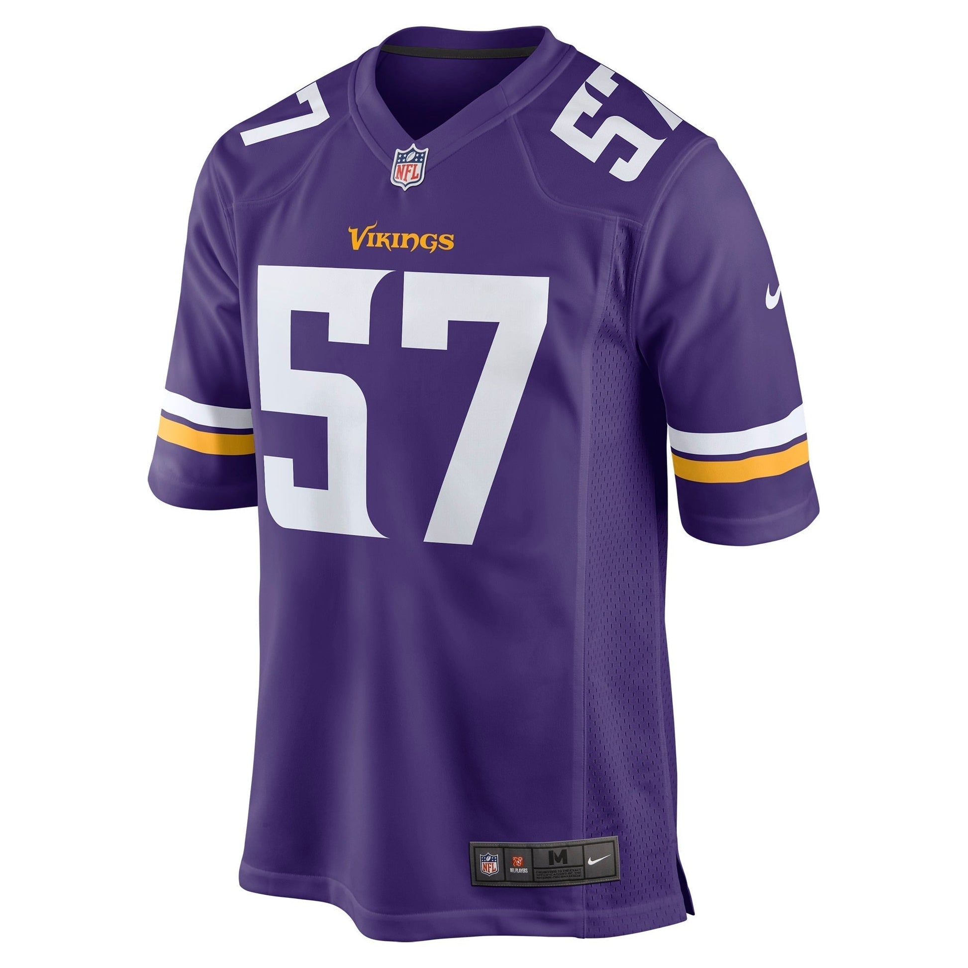 Ryan Connelly Minnesota Vikings Game Jersey - Purple football jersey product view 2